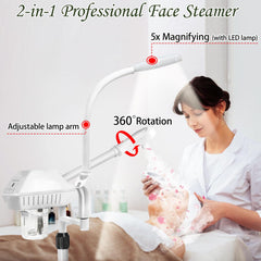 Salon Senor buse rotative 360° pour viser toutes les zones du visage.