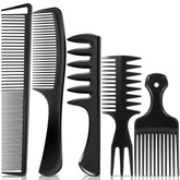 SALON SILK: ensemble peignes homme carbone, dents larges pour démêlage en douceur.