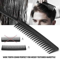 SALON SILK Peigne de coiffage classique, dents fines pour contours nets et répartition uniforme.