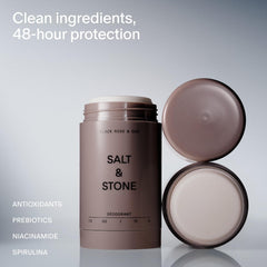 Salt & Stone protection 48 h, formule efficace pour homme et femme.