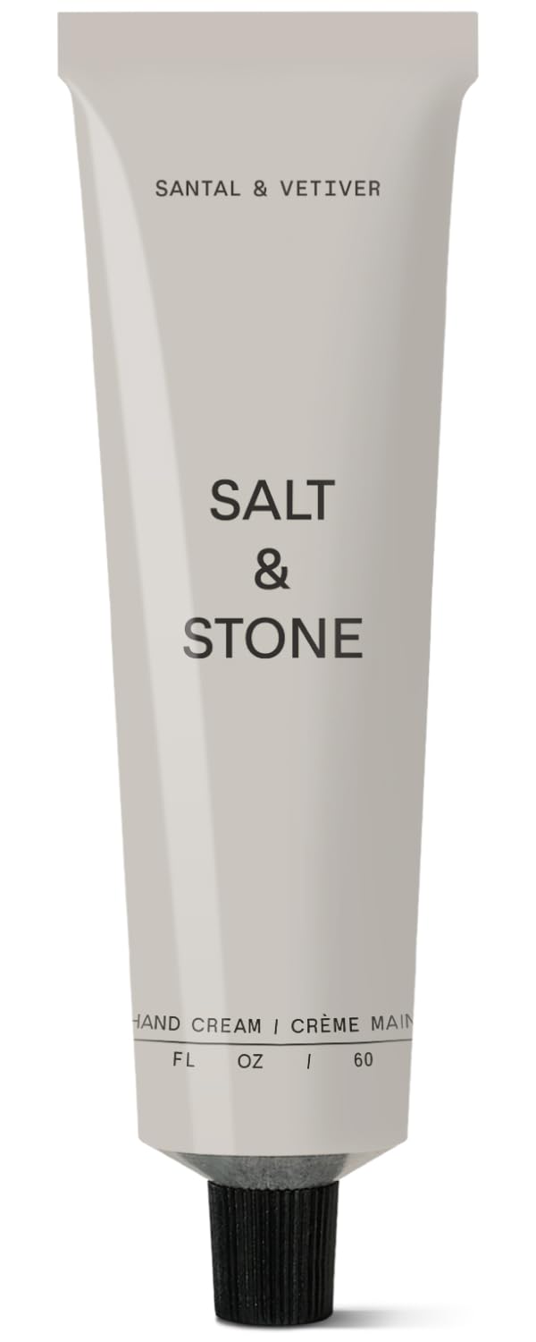 Crème Salt & Stone pour les mains, flacon 60 ml, hydratation rapide.