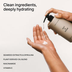 Lotion Salt & Stone: extrait d’algues soutenant la barrière cutanée.