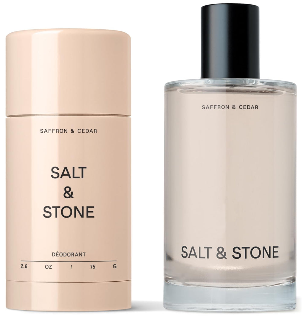 Salt & Stone Signature Duo: déodorant en bouteille et brume hydratante.