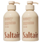 Saltair gel douche Salt Water Vanilla avec pompe, lot de 2x17oz, hydratant.