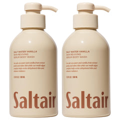 Saltair gel douche Salt Water Vanilla avec pompe, lot de 2x17oz, hydratant.