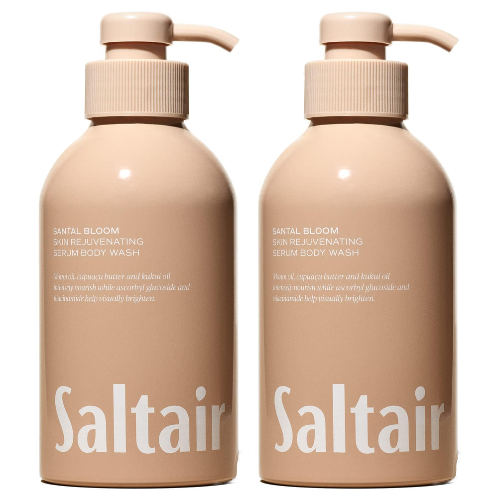 Saltair Santal Bloom : bouteilles pompe 2x500 ml, hydratation douce pour la peau.