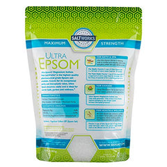 SaltWorks Ultra Epsom Sels bocal-grains-moyens: rangement pratique et usage polyvalent