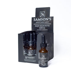 Sérum Samson's Apothecary dans sa bouteille 30 ml, pratique pour une application précise.