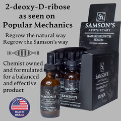 Texture légère du sérum Samson's Apothecary qui pénètre rapidement.