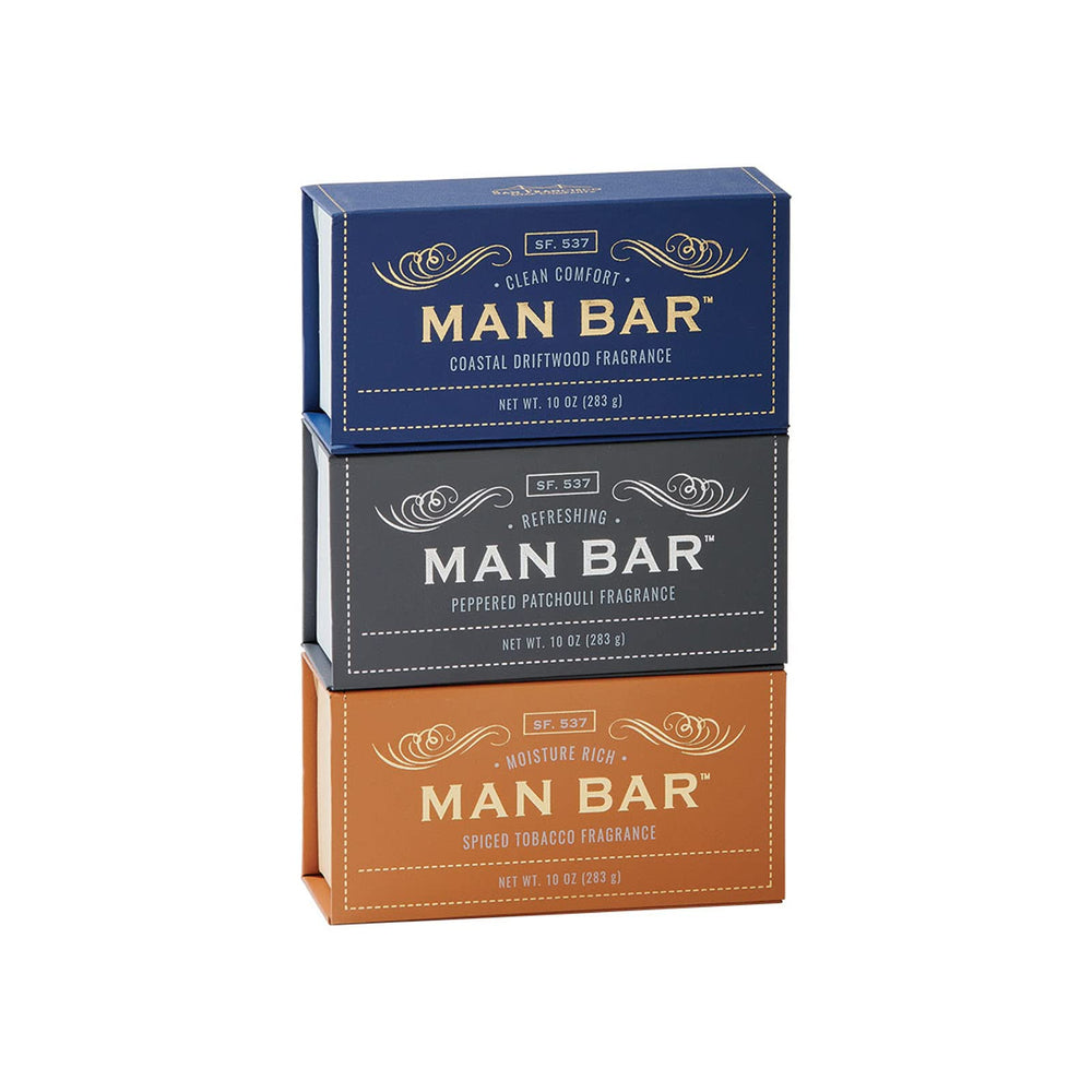 Coffret homme San Francisco Soap Company, 3 pièces, idée cadeau pratique.