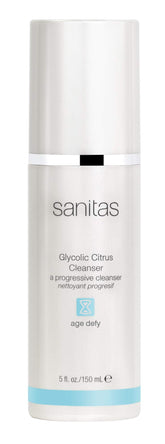 Bouteille Sanitas Glycolique Citron, application facile et peau plus lumineuse.