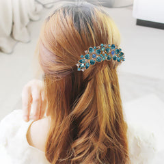 Barrette capillaire Sankuwen bleu idéal pour mariage et séance photo
