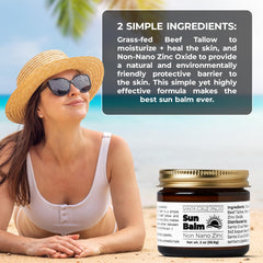 Santa Cruz Paleo beef tallow sun balm texture swatch shows smooth finish