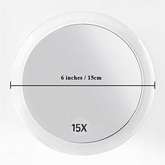 Miroir SANTOO 15x cadre en acrylique clair pour un look net.