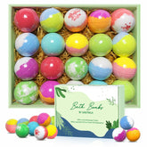 Bombes de bain Santrela dans le coffret coloré offrant une expérience spa.