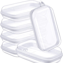 Étui Sanwuta transparent avec fermeture éclair, rangement clair et rapide.
