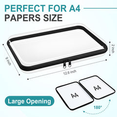 Sanwuta étui zippé durable transparent, organisation pratique à la maison et en déplacement.