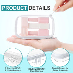 Sanwuta: étui zippé transparent M rangement polyvalent pour accessoires.