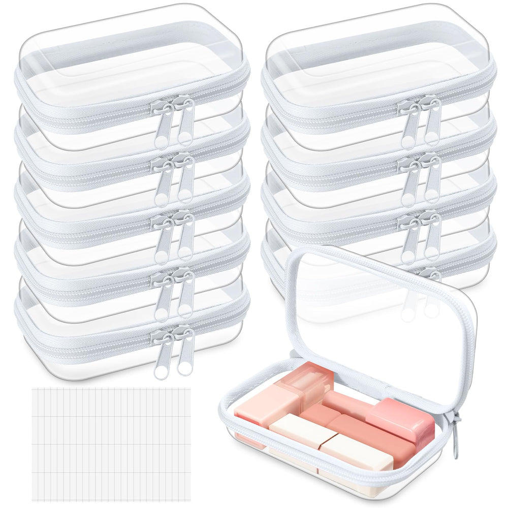 Sanwuta: étui zippé transparent XS pour un rangement rapide en déplacement.