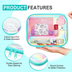 Pochette Sanwuta en PVC rigide, design transparent pour voir le contenu.