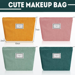 Pochettes Sanwuta velours avec zip fluide pour sécuriser vos accessoires beauté.