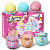Bombes de bain Sanyi Licorne avec bracelet-interieur, expérience ludique pour le bain.