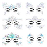 SAOROPEB Face Gems ensemble sirène 1: éclats arc-en-ciel sur le visage.