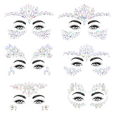 SAOROPEB Mermaid Face Gems: 3D rainbow rhinestones for festival looks