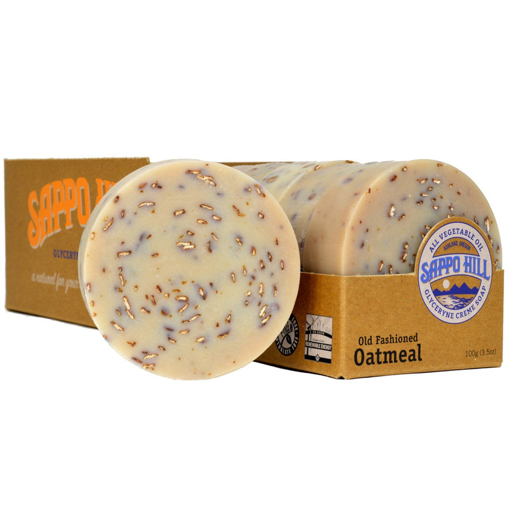 Barre de savon Sappo Hill à l’avoine et glycérine, usage quotidien en douceur