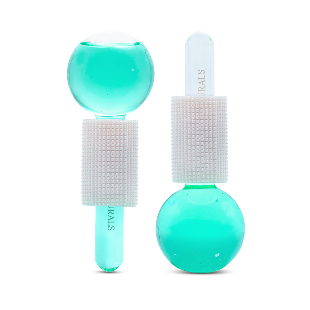 Satavi Naturals globes-glace-visage utilisés pour raffermir et décongestionner.
