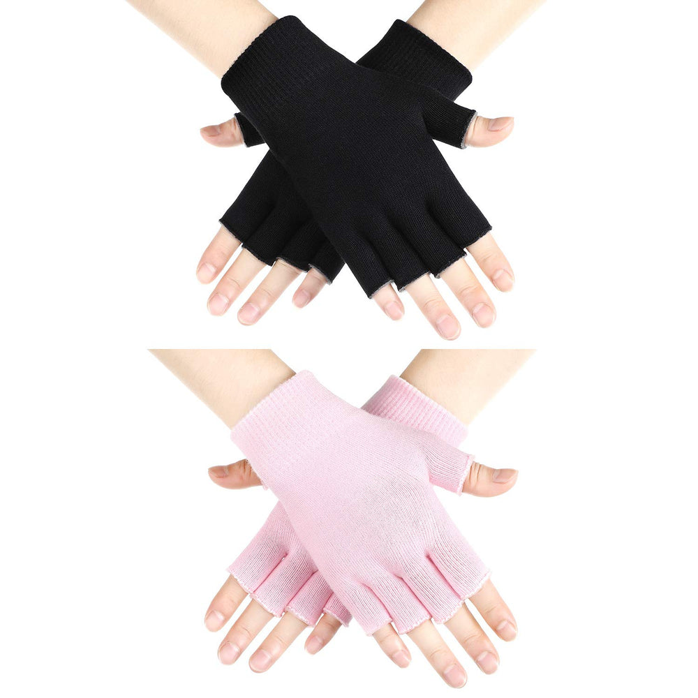 SATINIOR gants sans doigts couleur rose pour hydratation légère des mains.