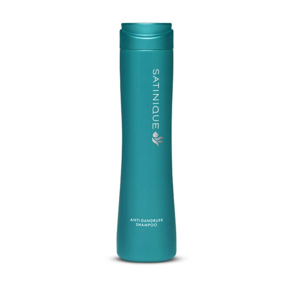Satinique shampooing anti-pelliculaire, bouteille prête pour usage quotidien et sensation de fraîcheur.