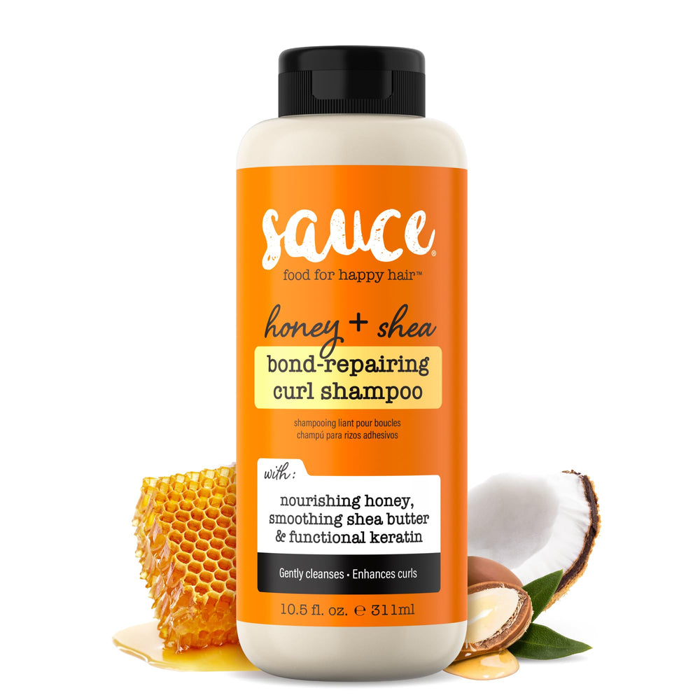Shampoing SAUCE BEAUTY pour boucles, réparation des liaisons et protection des fibres.