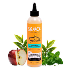 SAUCE BEAUTY rinçage vinaigre pomme pour cuir chevelu équilibré et cheveux brillants.