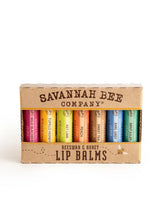 Baume à lèvres Savannah Bee Company ensemble cadeau, hydratation durable et soin des lèvres.