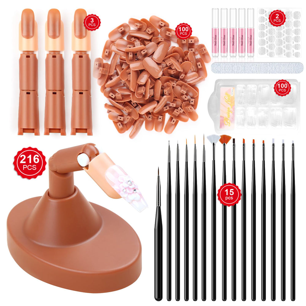 SAVILAND Doigt de pratique pour ongles acryliques, outil réaliste pour s'entraîner.