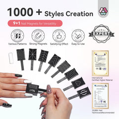 SAVILAND: ensemble de 10 aimants pour varier les motifs sur les ongles.