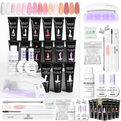 SAVILAND ensemble 15 couleurs poly gel pour ongles naturels et élégants