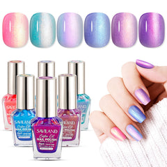 SAVILAND ensemble vernis ombre: six couleurs perles pour looks variés.