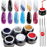 SAVILAND gel araignee 6 couleurs en bouteilles, tracés nets.