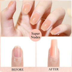 Processus de modelage avec Gel Builder nu extension, surface uniforme et lisse