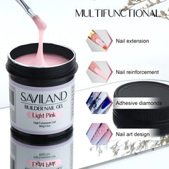 SAVILAND Gel Builder Ongle, emballage-boîte pratique pour stockage et transport.