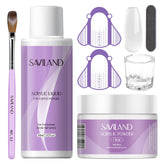 SAVILAND kit acrylique débutant – poudre claire pour ongles nets et durables