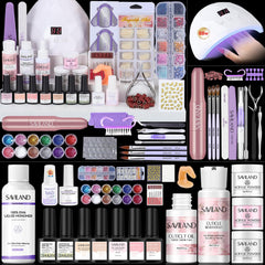SAVILAND kit-debutants-acrylique-complet, démarrage facile pour ongles.