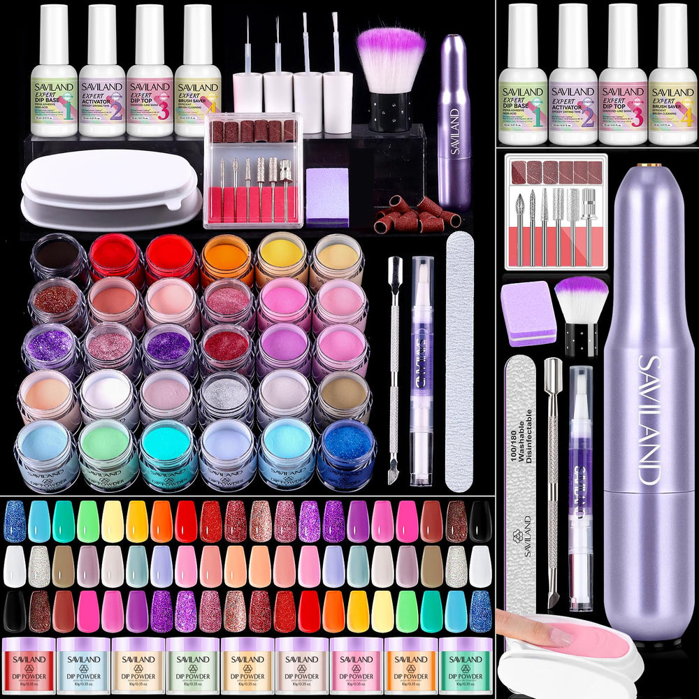 SAVILAND kit-dip-ongles 30 couleurs pour une manucure maison polyvalente.