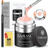Kit SAVILAND Gel Builder pour ongles, rose-poudre, application fluide et durable.