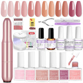 SAVILAND kit gel construction et lampe UV, solution tout-en-un pour ongles solides à domicile.