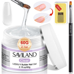 SAVILAND kit gel clair 60 g pour extensions durables