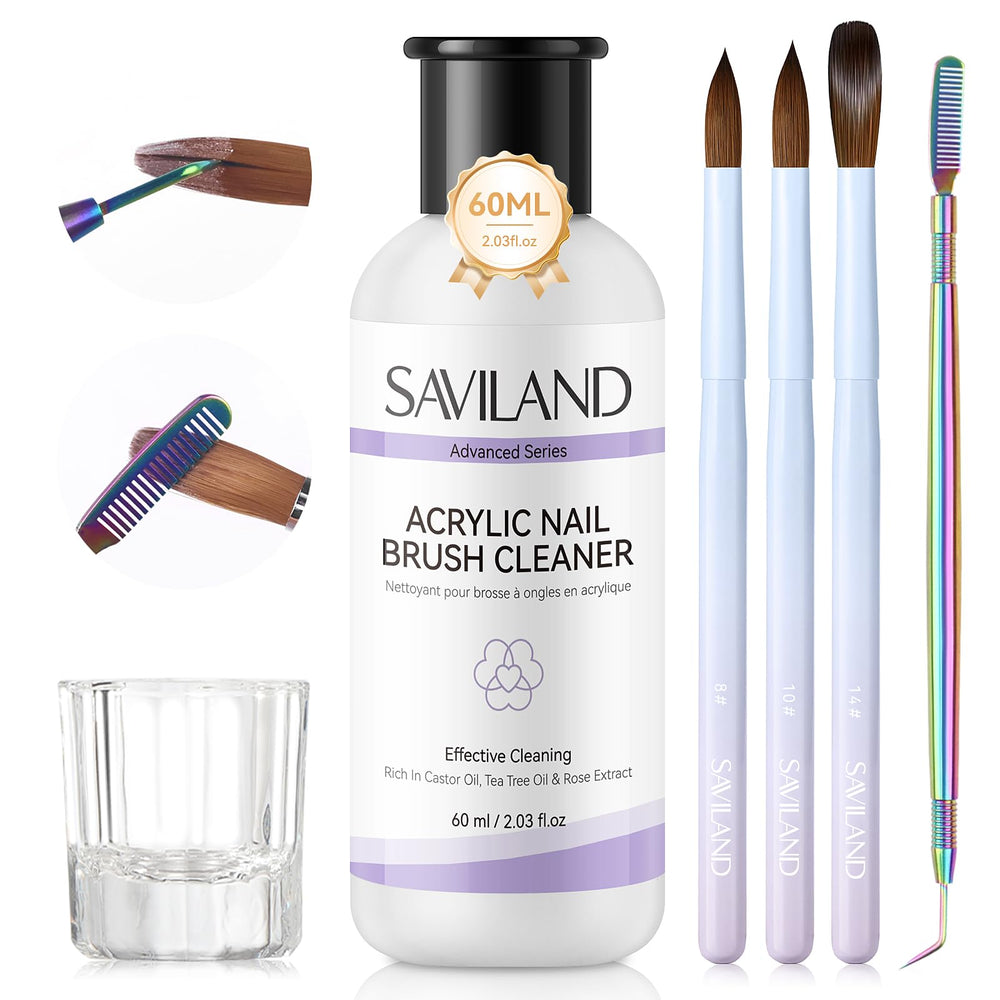 Kit SAVILAND et outils pour pinceaux acryliques, kit pro.
