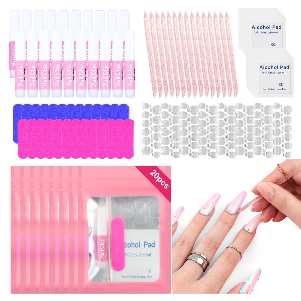 SAVILAND kit-outils-ongles-adhesifs pour une preparation rapide a domicile.